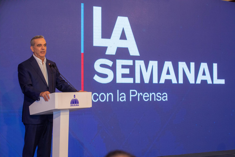El presidente Luis Abinader habló en el encuentro La Semanal con la Prensa.