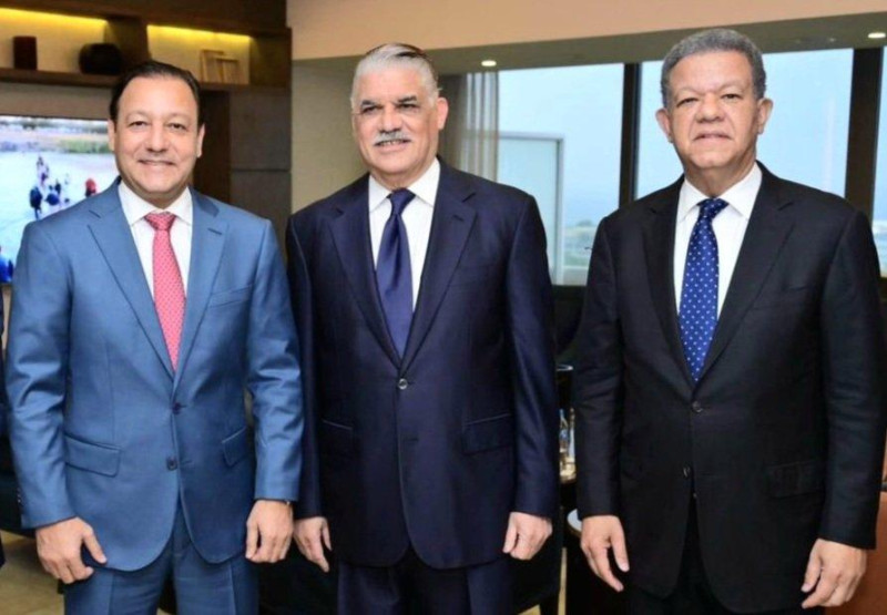 Abel Martínez, Miguel Vargas y Leonel Fernández