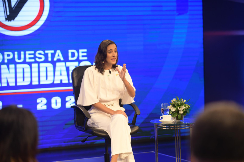 Virginia Antares, candidata presidencial por el partido Opción Democrática