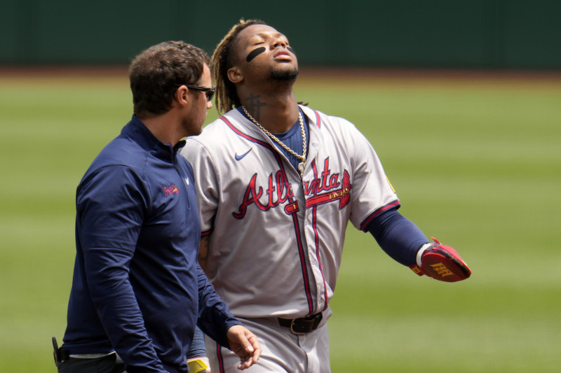 Ronald Acuña Jr de los Bravos de Atlanta