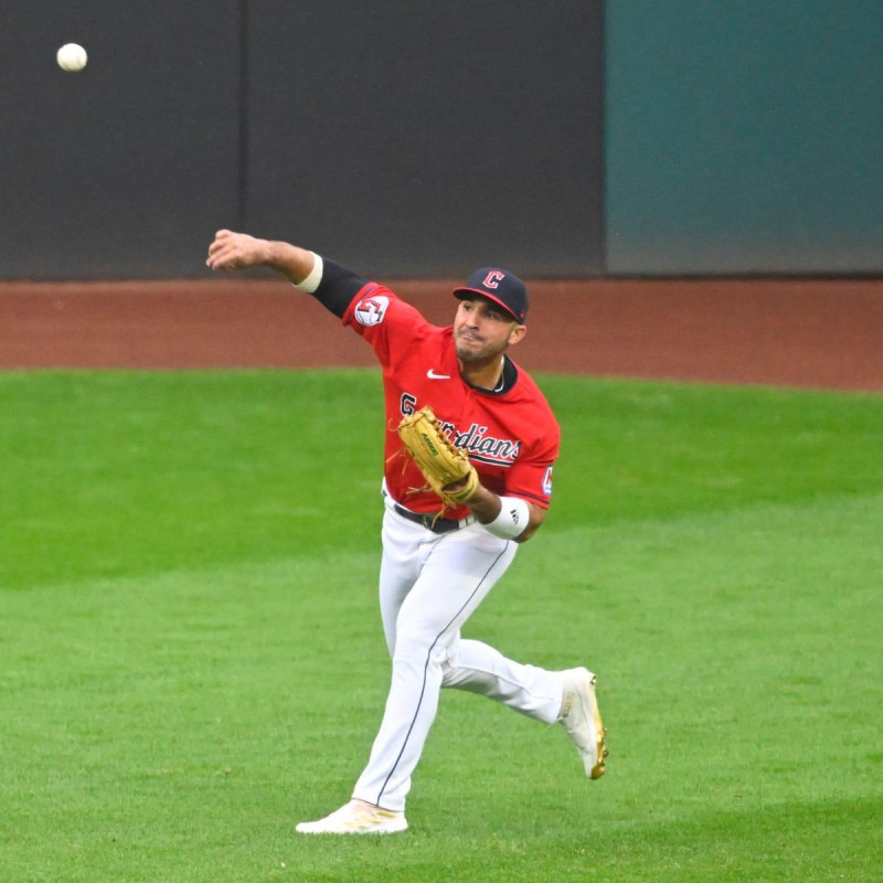 El jardinero dominicano Ramón Laureano llegó a la ciudad de Georgia.