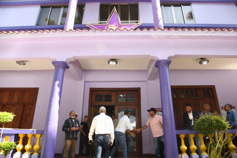 Casa Nacional del Partido de la Liberación Dominicana (PLD), la mañana de este domingo 9 de junio.