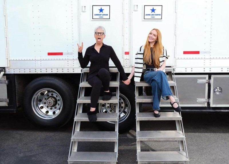 Lindsay Lohan y Jamie Lee Curtis, para el rodaje de "Freaky Friday 2".