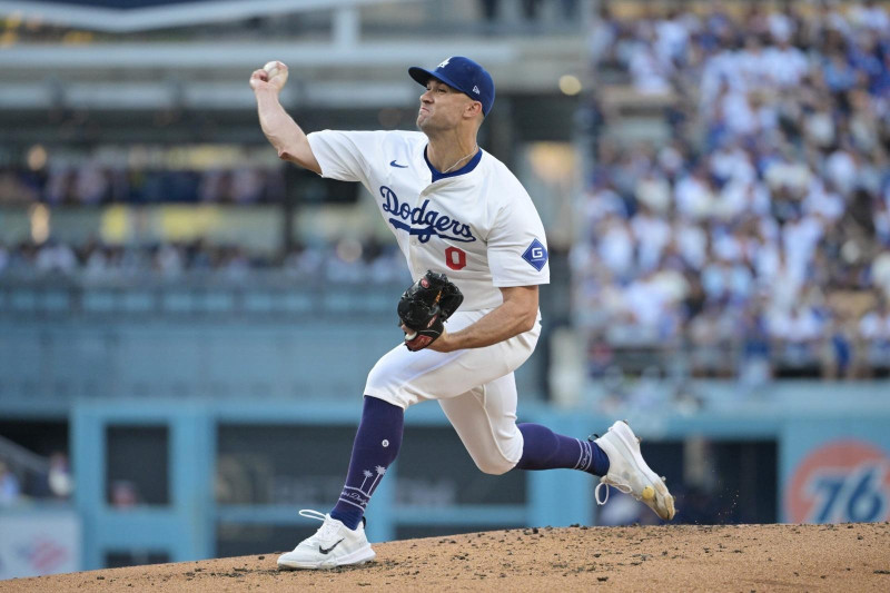 Jack Flaherty registró una brillante jornada para los Dodgers, equipo que volvió a blanquear a su oponente, siendo la tercera que materializan en forma seguida.