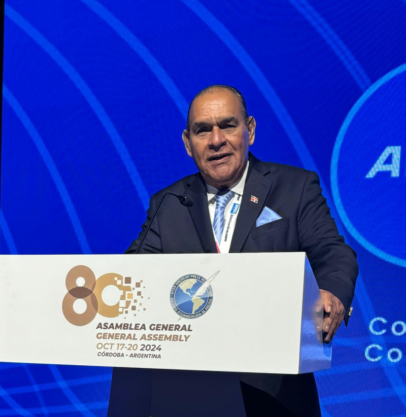 Miguel Franjul, director de Listín Diario, durante su participación en la 80 Asamblea General de la Sociedad Interamericana de Prensa (SIP) que se celebrada en Córdova, Argentina.