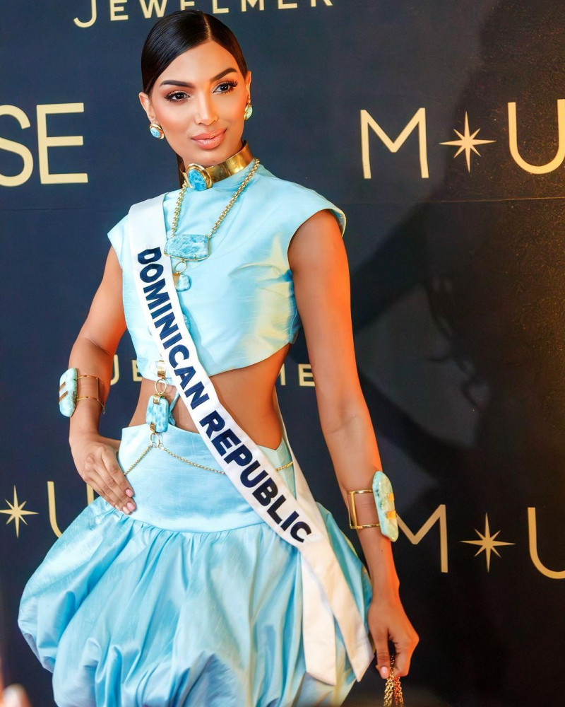 Celinee Santos Frías antes de la preliminar de Miss Universo 2024.