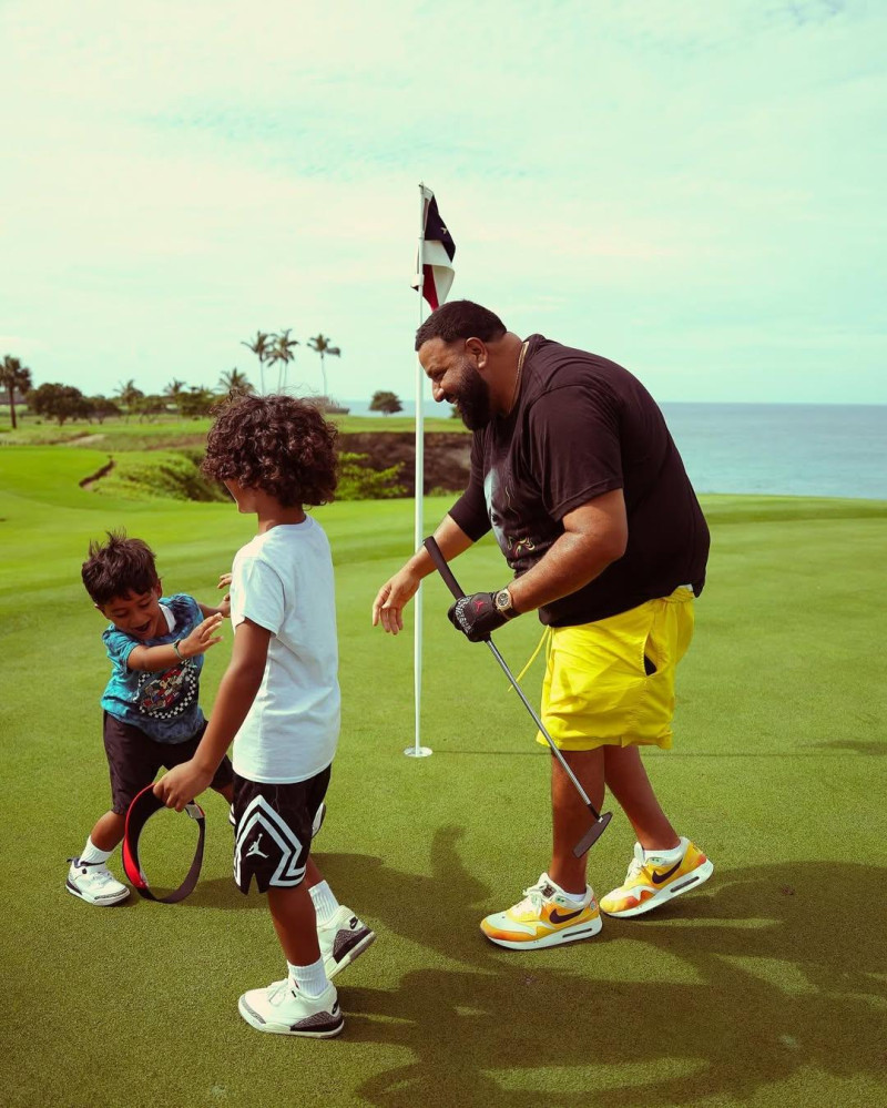 Dj Khaled disfruta de campo de golf en Río San Juan.