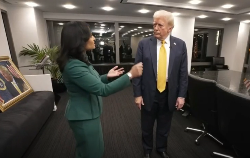 El recién electo presidente de Estados Unidos, Donald Trump, durante una entrevista con al NBC.