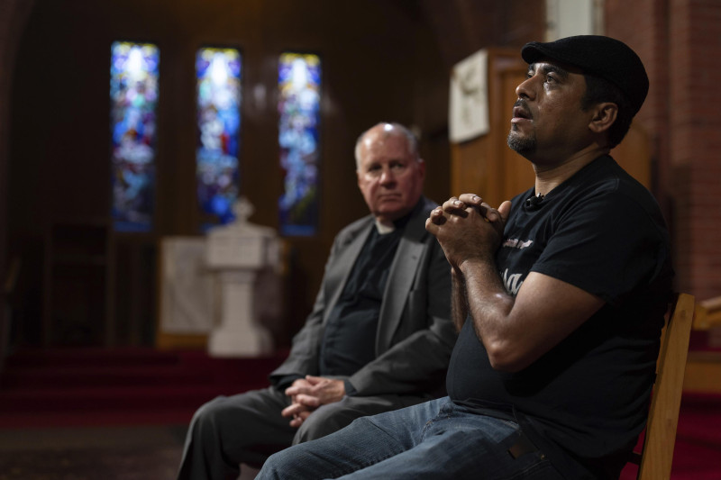 Juan Francisco Aguirre-Velásquez  se refugió en una iglesia para ser evitar serdeportado en Estados Unido el 9 de enero de 2025