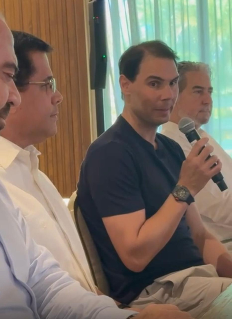 Rafael Nadal, propietario de Zel, junto a David Collado, ministro de Turismo