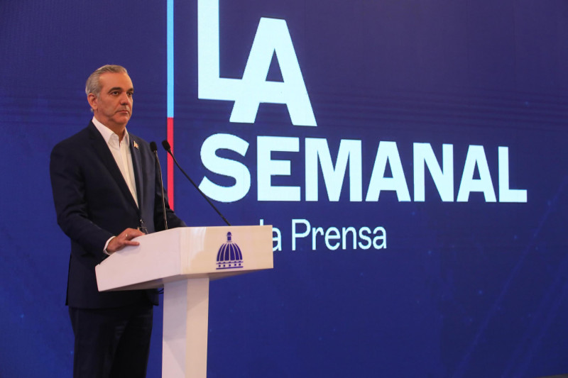 El presidente Luis Abinader en su participación en La Semanal del lunes 31 de marzo de 2025