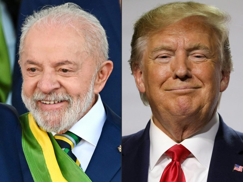 Presidente de Brasil, Luiz Inácio Lula da Silva y el presidente de Estados Unidos, Donald Trump.