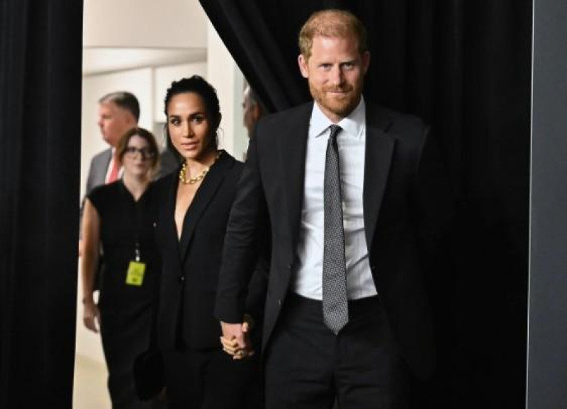 Meghan Markle y el príncipe Harry en la tercera Gala Anual del Día Mundial de la Salud Mental.