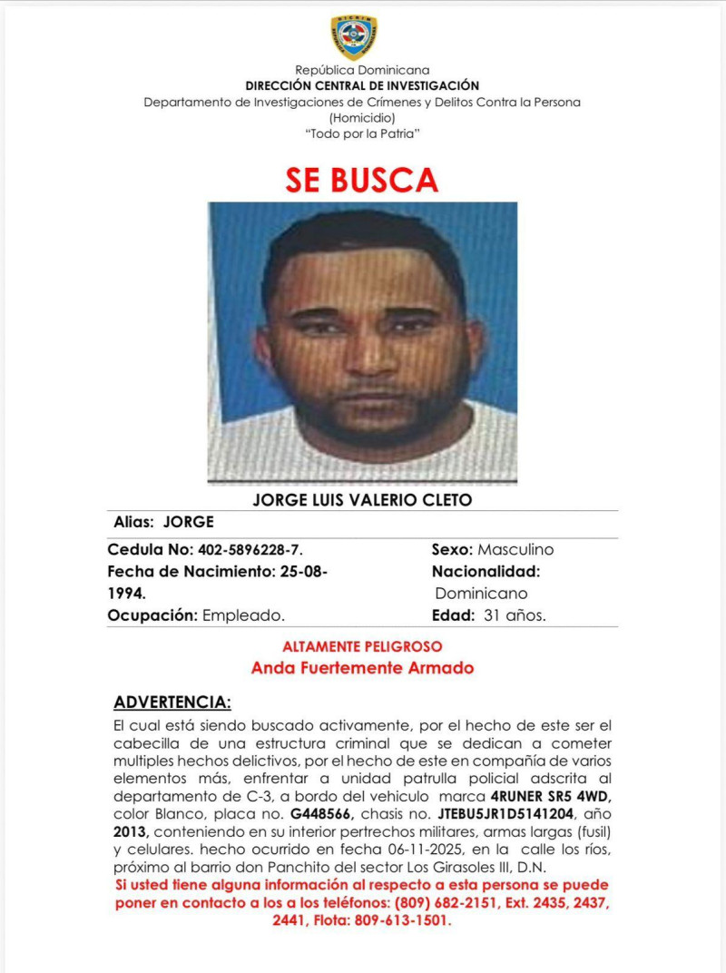 Valerio Cleto es señalado como el cabecilla de una estructura criminal vinculada a múltiples hechos delictivos