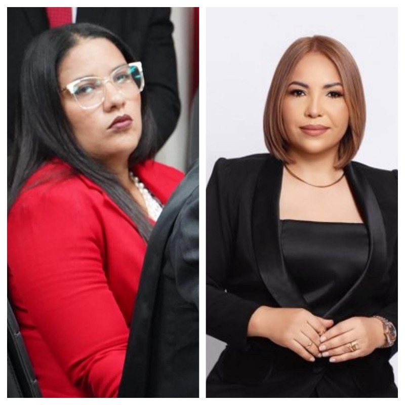 La vicecónsul Dayna Manzano de Los Santos y la diputada Jacqueline Fernández Brito.