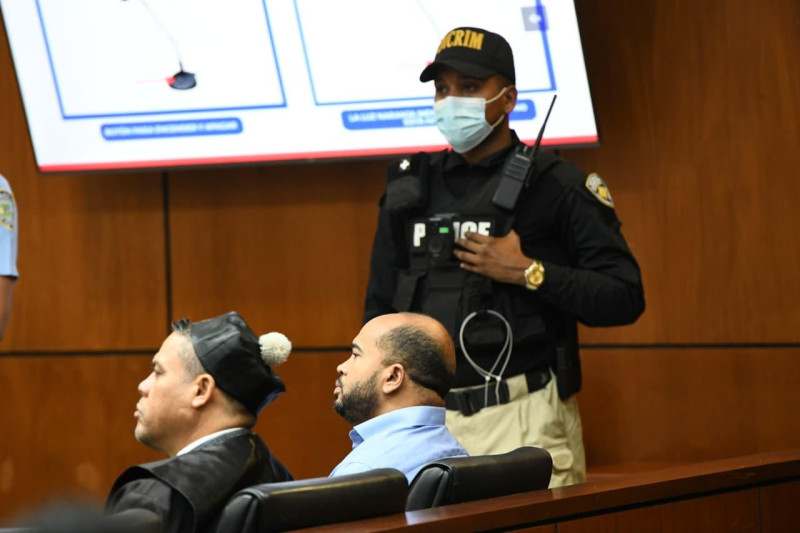 Esteffany José Vásquez Amaranta en la audiencia en la que aceptó irse voluntariamente a los Estados Unidos, para hacerle frente a una acusación por tráfico de drogas