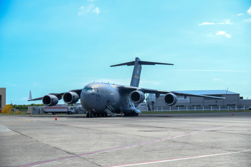 Las aeronaves en que se transportó el secretario de Defensa de los Estados Unidos a República Dominicana, el miércoles 26 de noviembre de 2025