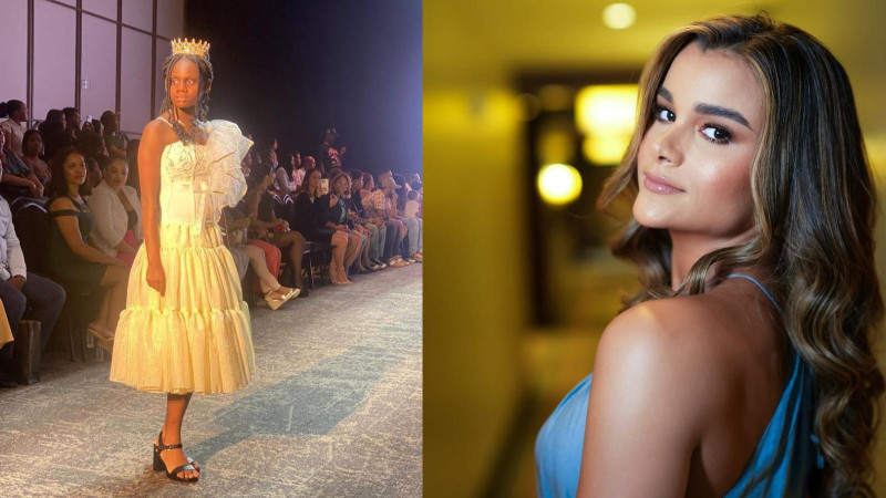A la izquierda una fotografía de Stephora, quien con 11 años se convirtió en modelo contra el bullying, a la derecha la modelo y actriz Clarissa Molina