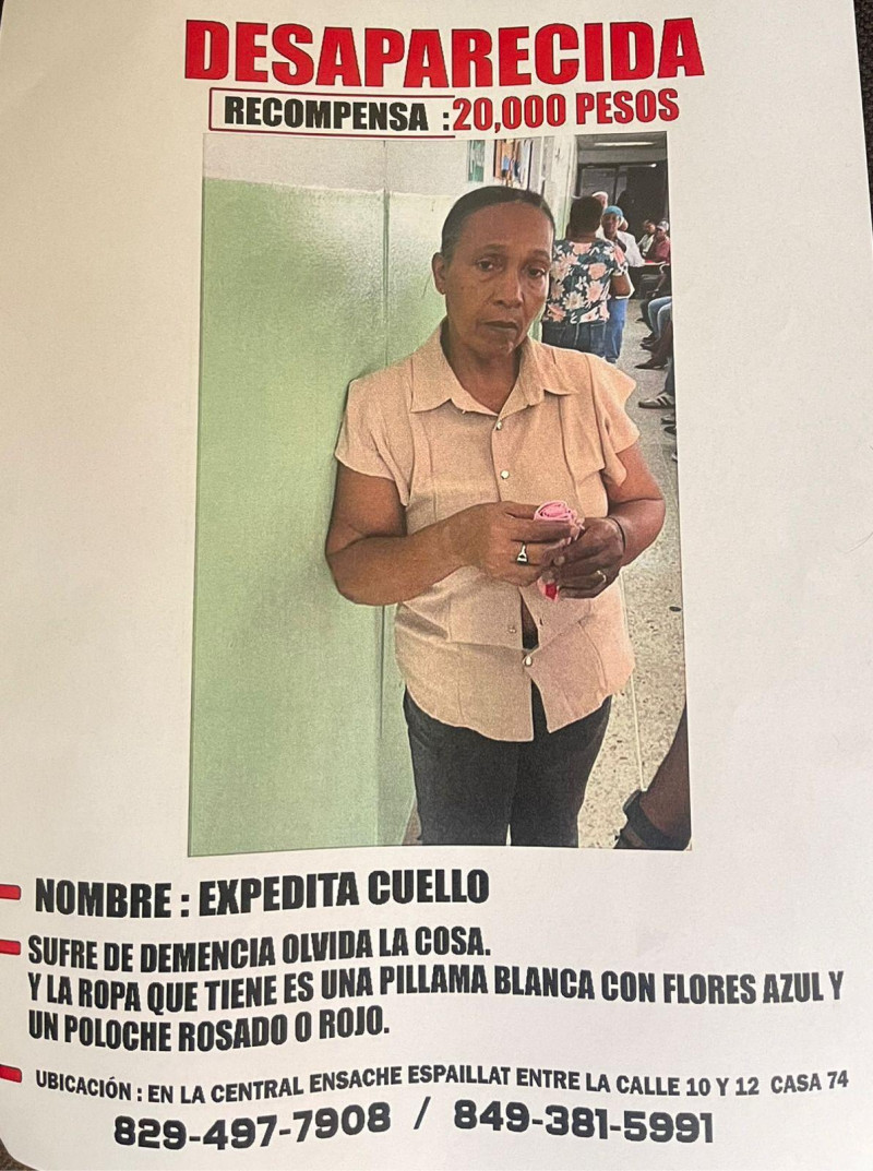 Hoy se cumplen 3 meses de la desaparición de Expedita Cuello