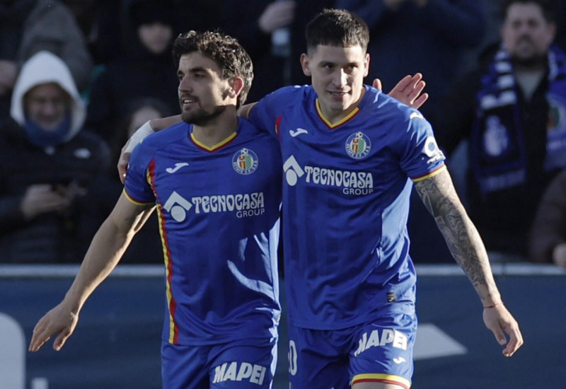 Mauro Arambarri y Martín Satriano, ambos de Uruguay, héroes del triunfo de Getafe.