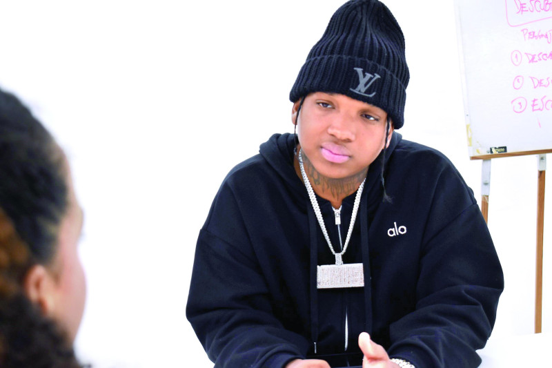 Marcos Santana (Lomiiel) durante su reciente visita a Listín Diario.