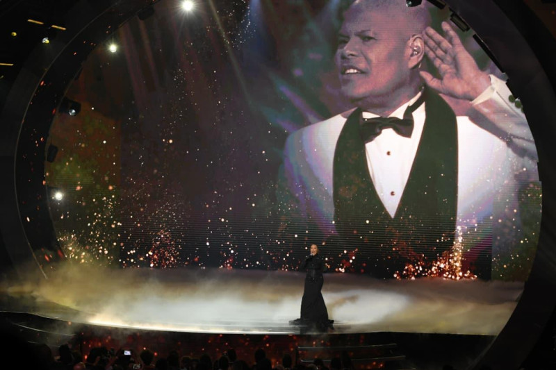 Rubby Pérez recibió un homenaje en Premios Soberano 2026. En la imagen, Martha Heredia cuando cantaba en el Teatro Nacional el 18 de marzo de 2026.