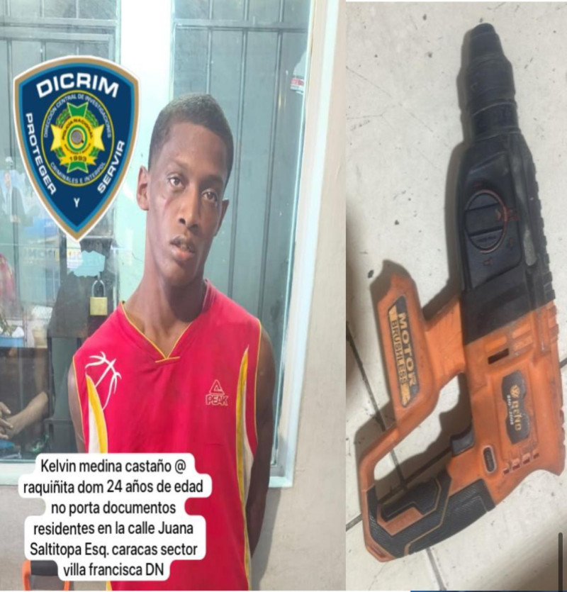 Se trata de Kelvin Medina Castaño, alias “Raquiñita” o “El Cojo”, quien era buscado mediante la orden de arresto número RAJ-2026-06821, emitida a solicitud del Ministerio Público.