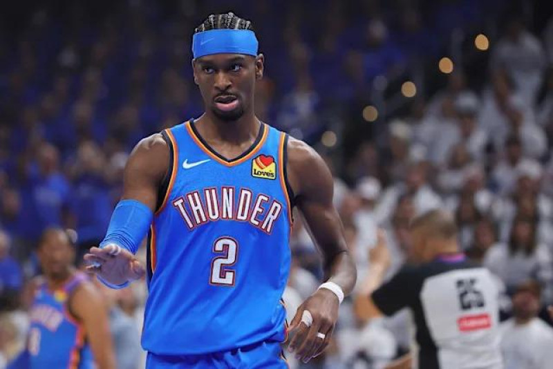 Shai Gilgeous Alexander tuvo una sobresaliente jornada en el segundo partido de la final de Conferencia del Oeste.