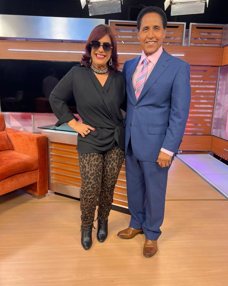 Belkis Concepción y Carlos Batista Matos en el programa "Con los famosos".