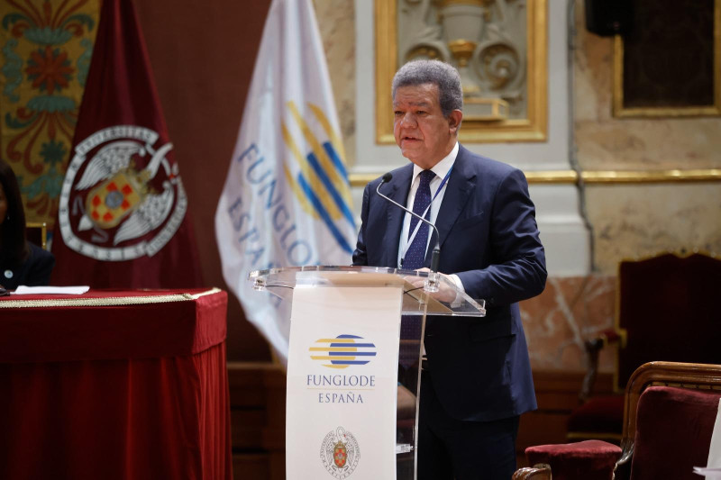Leonel Fernández, expresidente de la República Dominicana, durante el Foro Iberoamericano Funglode 2026 en Madrid, España.