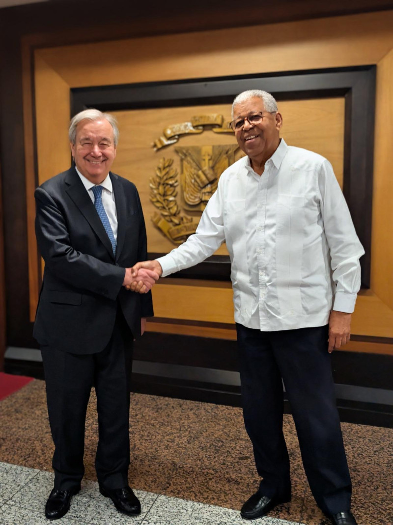 El secretario general de la Organización de las Naciones Unidas (ONU), António Guterres, a su llegada al país