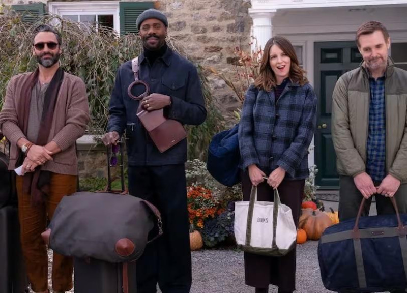 Marco Calvani, Colman Domingo, Tina Fey y Will Forte en la serie "The Four Seasons" de Netflix.