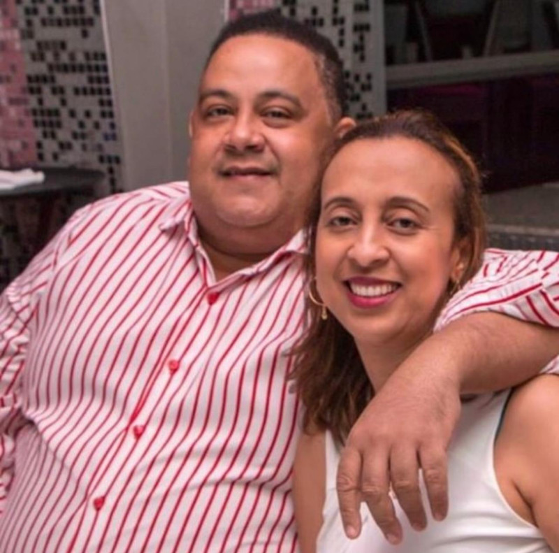 Peña Suazo y su esposa, Ebelise Fabián.