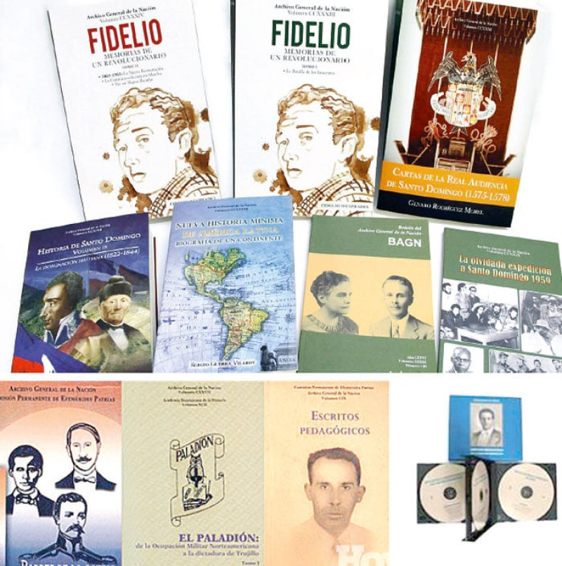 Música y libros
Recopilación de Arístides Incháustegui Cabral y algunas de las 300 publicaciones que el AGN ha propiciado.
