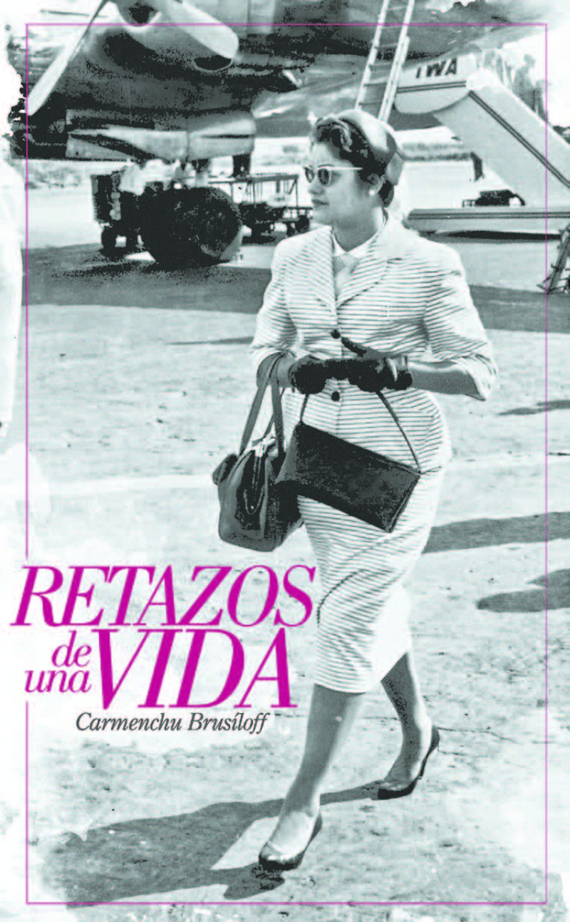La portada del libro es una foto de la autora en el aeropuerto de Barajas, Madrid, tomada en 1957.