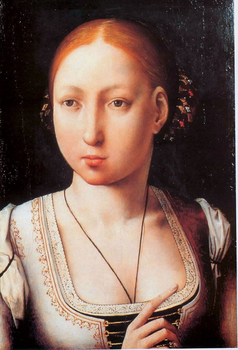 Retrato. Pintura alegorica al personaje histórico de Juana la Loca.
