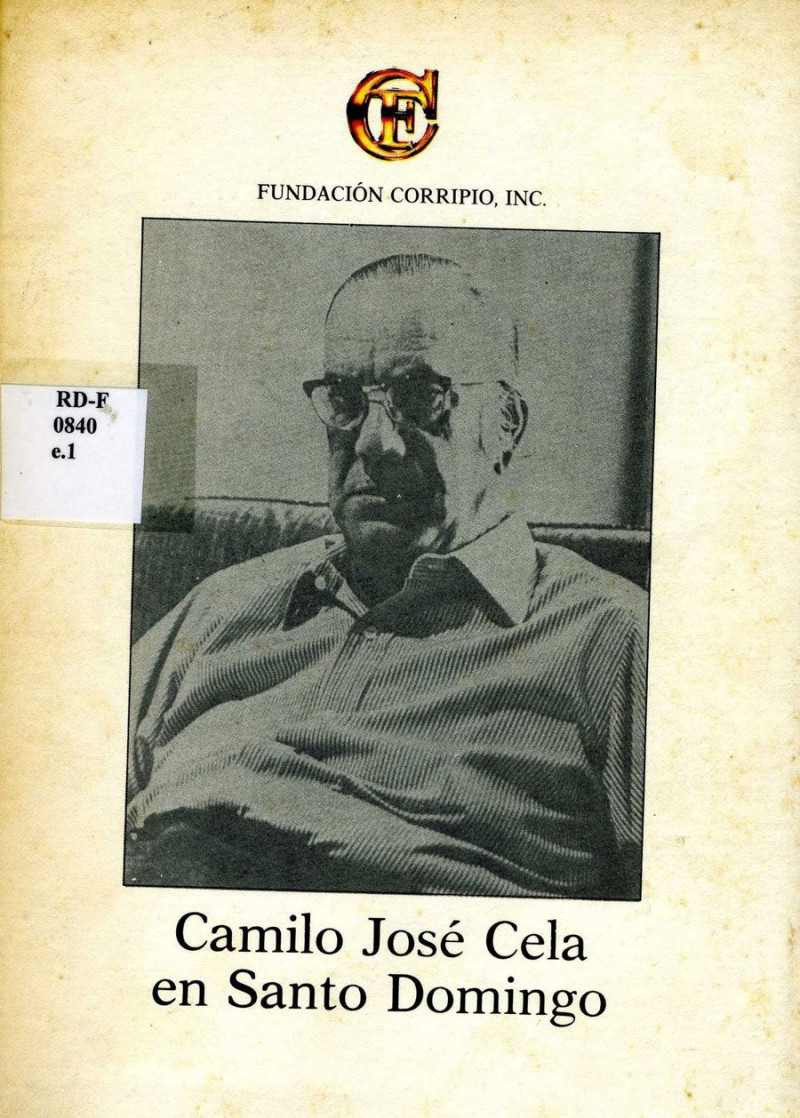 Homenaje. Brochoure publicado por la Fundación Corripio en ocasión de la visita al país de Camilo José Cela.