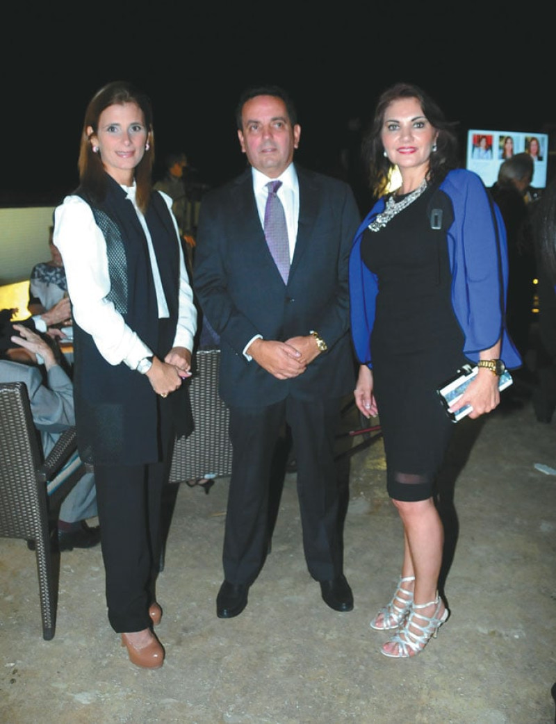 Ligia Bonetti, Ramón Cáceres y Yazmín Bedran.