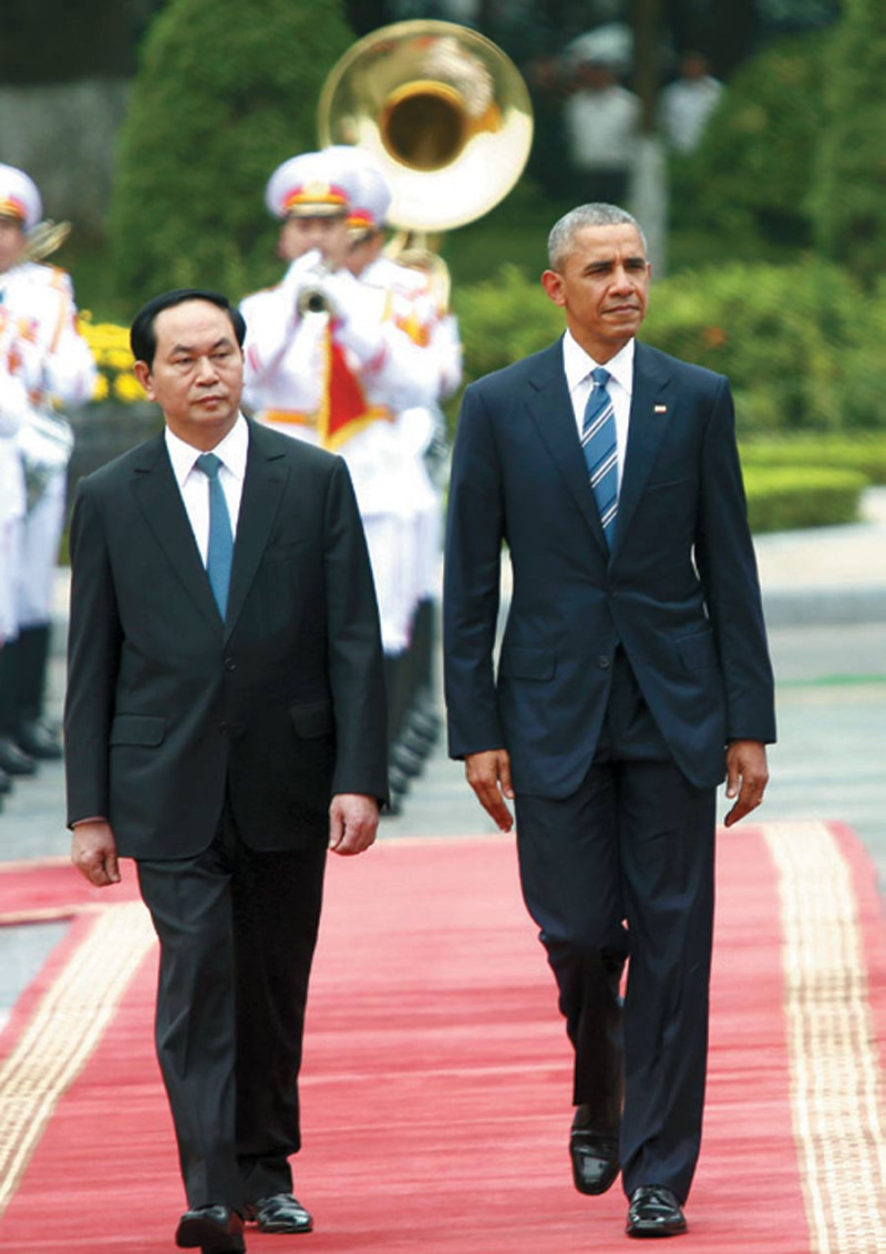 Gira. Barack Obama y Tran Dai Quang.