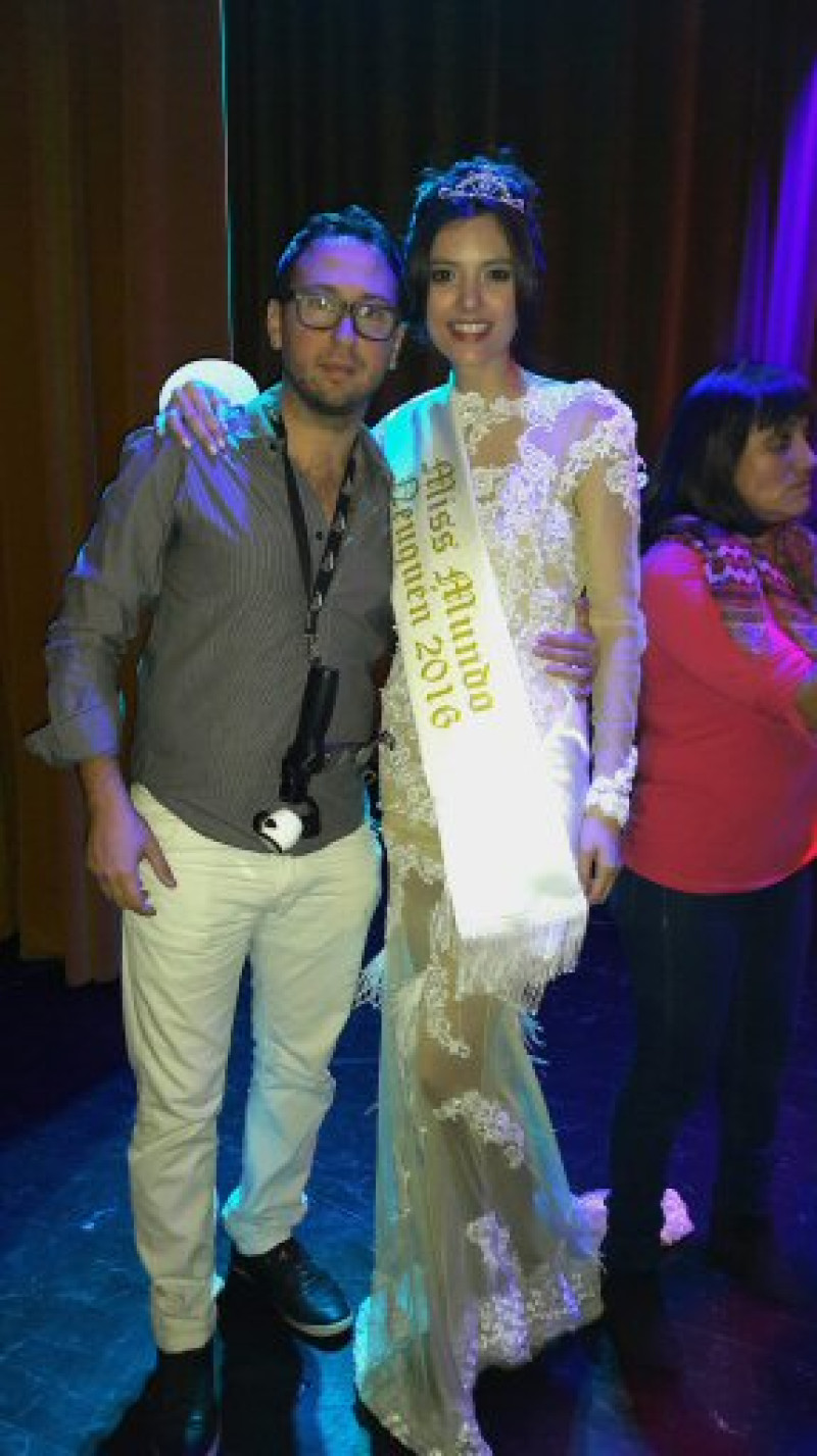 Patricio Peñas  y su pareja la joven Tamara Fernández quien fue la ganadora del concurso de belleza de Neuquén (Argentina), para competir representando a dicha provincia en el Miss Mundo Argentina.