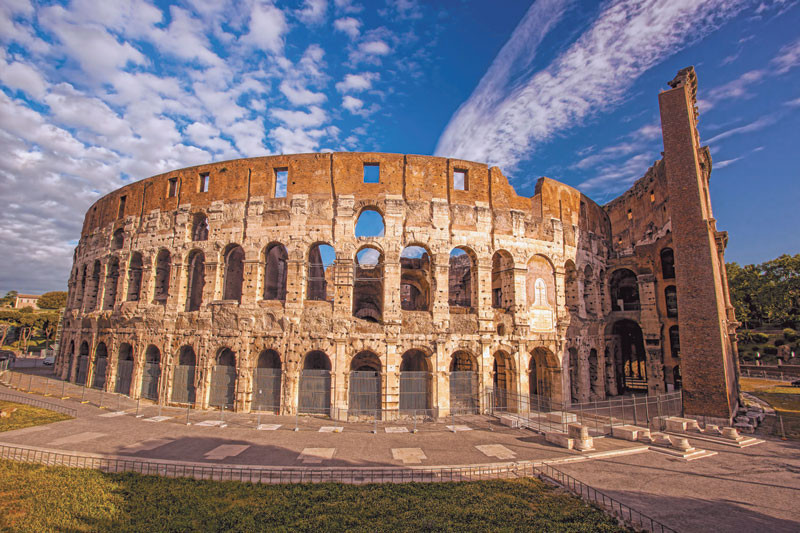 Edificio. El Coliseo es el monumento símbolo de Roma.