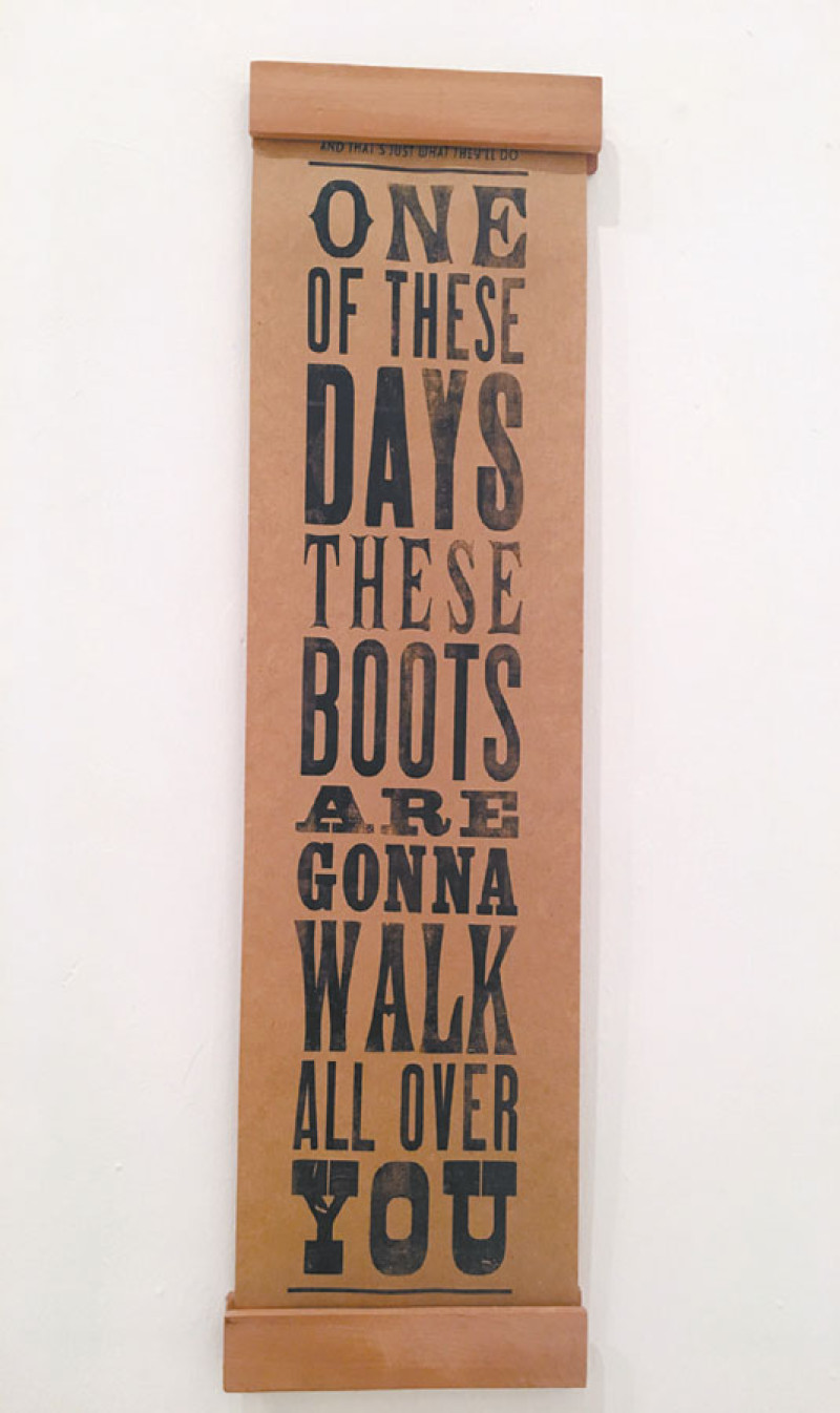 These Boots (Juanjo López). Cartel basado en la conocida canción de Nancy Sinatra.