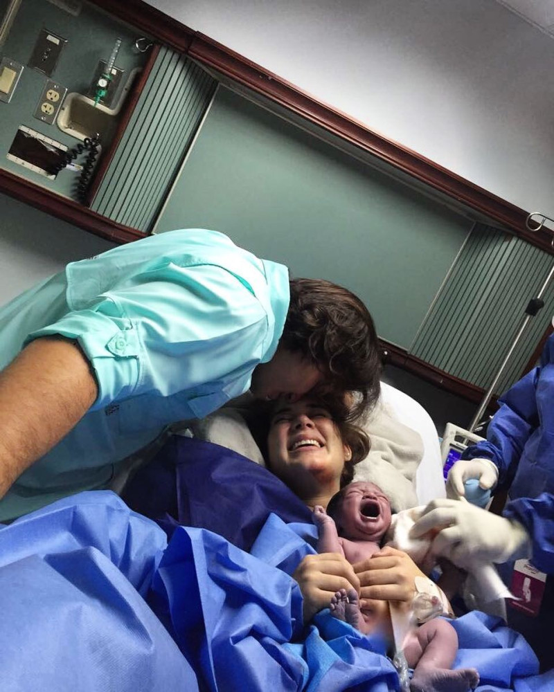 Imagen subida en el Instagram de Iamdra Fermín, quien dio a conocer el nacimiento de su bebé, Rodrigo.
