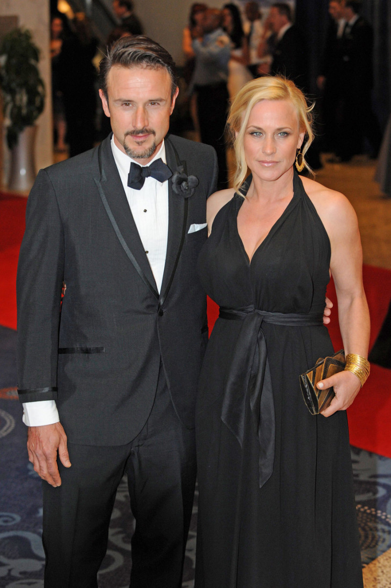 La pareja de hermanos y actores estadounidenses David Arquette y Patricia Arquette en foto del 2011.