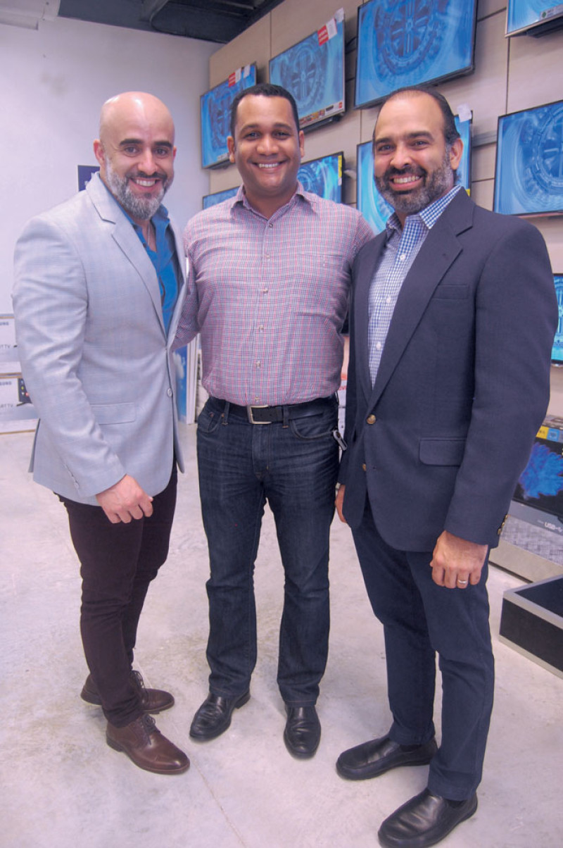 Raulito Grisanti, Juan Miguel de Jesús y Eudy Collado.