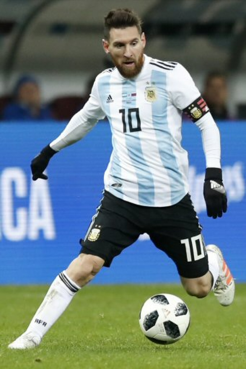 Lionel Messi en plena faena de cara al Mundial que inicia este jueves.