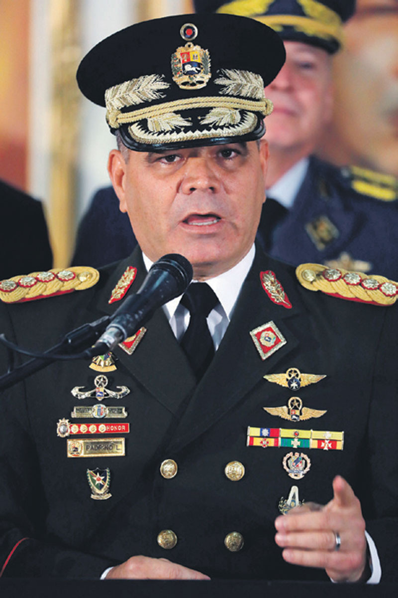Vladimir Padrino, ministro de Defensa de Venezuela.