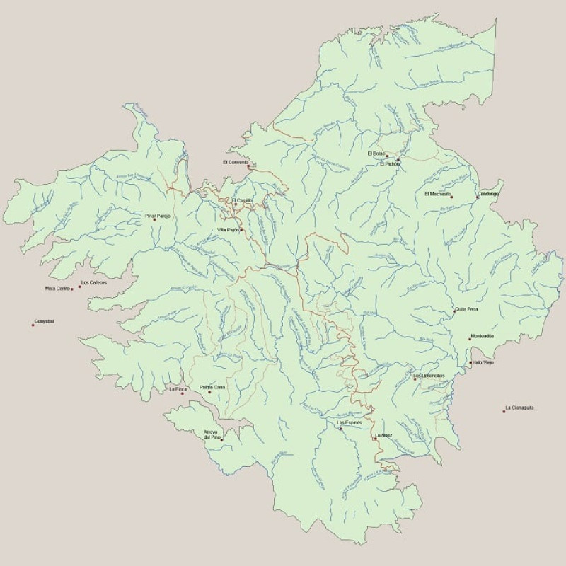 Valle Nuevo secuestra unas 1,200 toneladas métricas de CO2, descontaminando el ambiente insular. Su masa boscosa es de 400 kilómetros cuadrados y sus hidroeléctricas evitan la emisión de otra cantidad razonable de CO2. Mapa de la Fundación Propagás