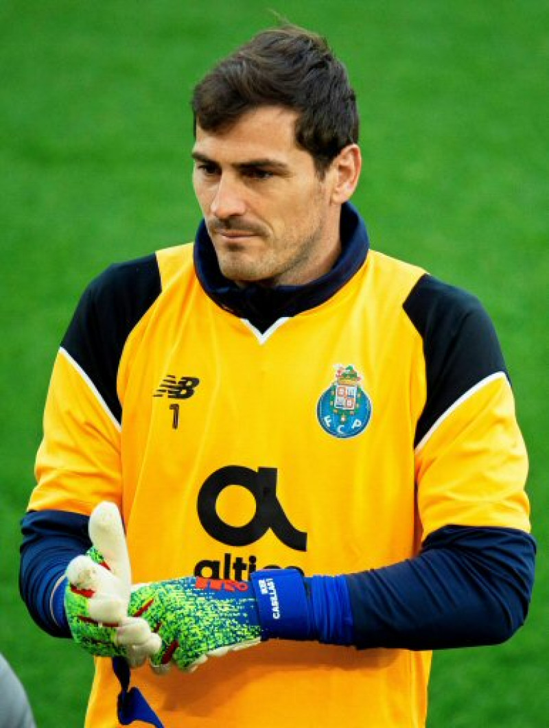 Foto de Iker Casillas durante el partido contra el Liverpool. / EFE