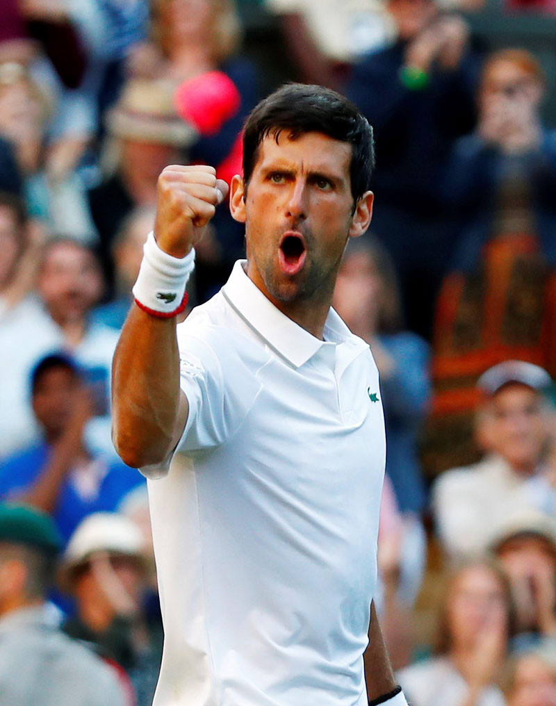 Novak Djokovic celebra tras logar la victoria ante Denis Kudla. AP